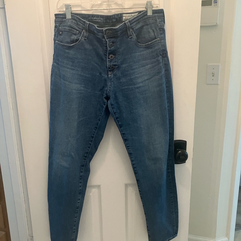 Anthropologie Stevie Slim Ankle Button Up Jeans